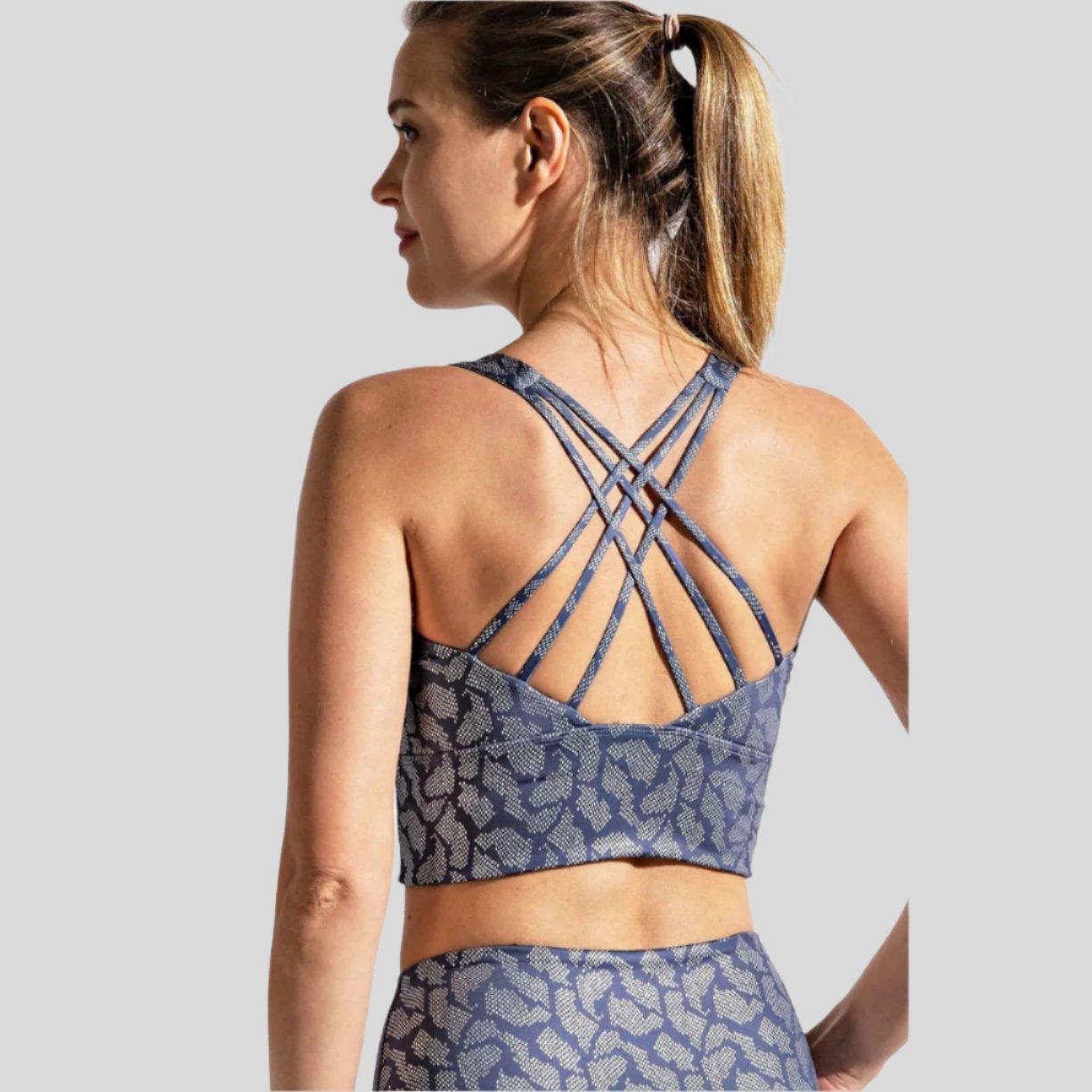 Geo Foil Print Sportsbra - Emoni Fit