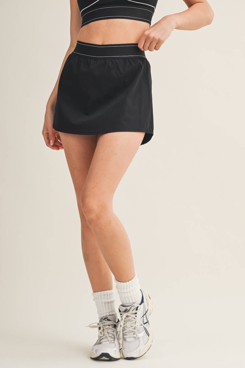 Emoni Contour Skort - Black
