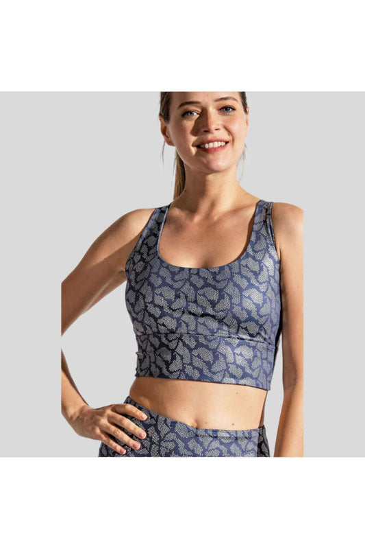 Geo Foil Print Sportsbra - Emoni Fit