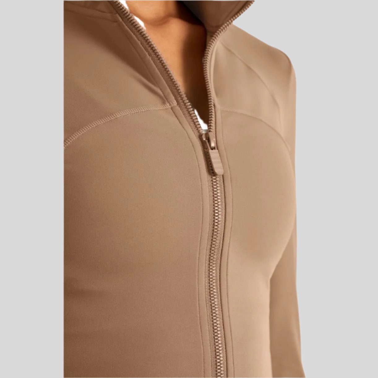 Evelyn Cropped Zip Jacket - Emoni Fit