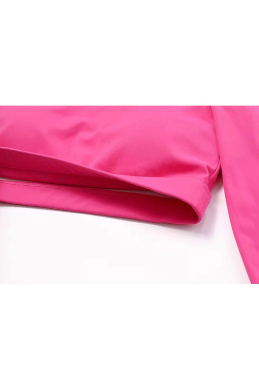 Momentum Open Back Top- Deep Pink - Emoni Fit