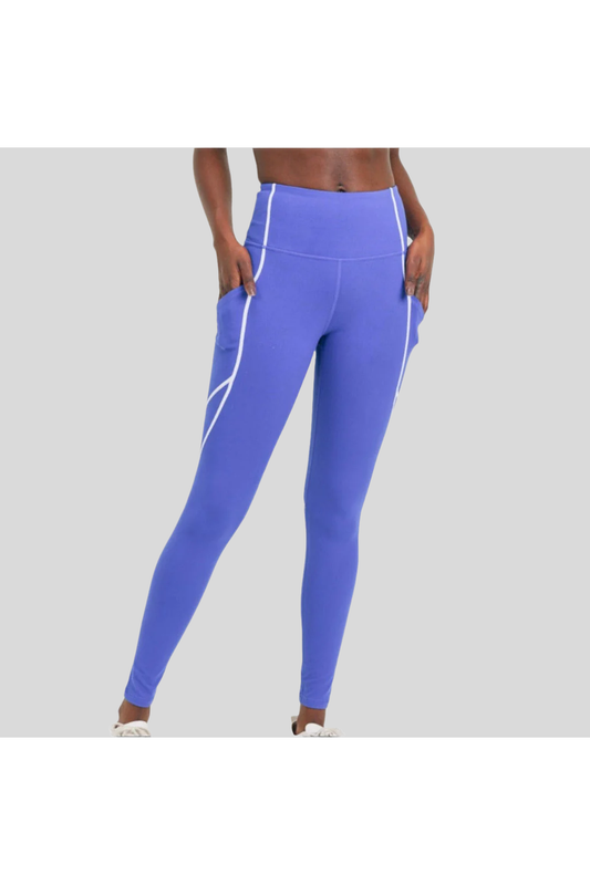 Splice Highwaist Leggings With Contrast - Emoni Fit