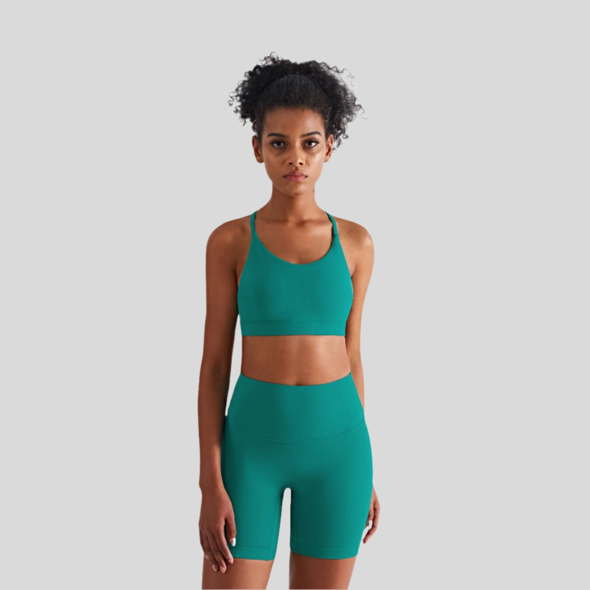 Luna High Waist Mid-Thigh Biker Short - Emoni Fit