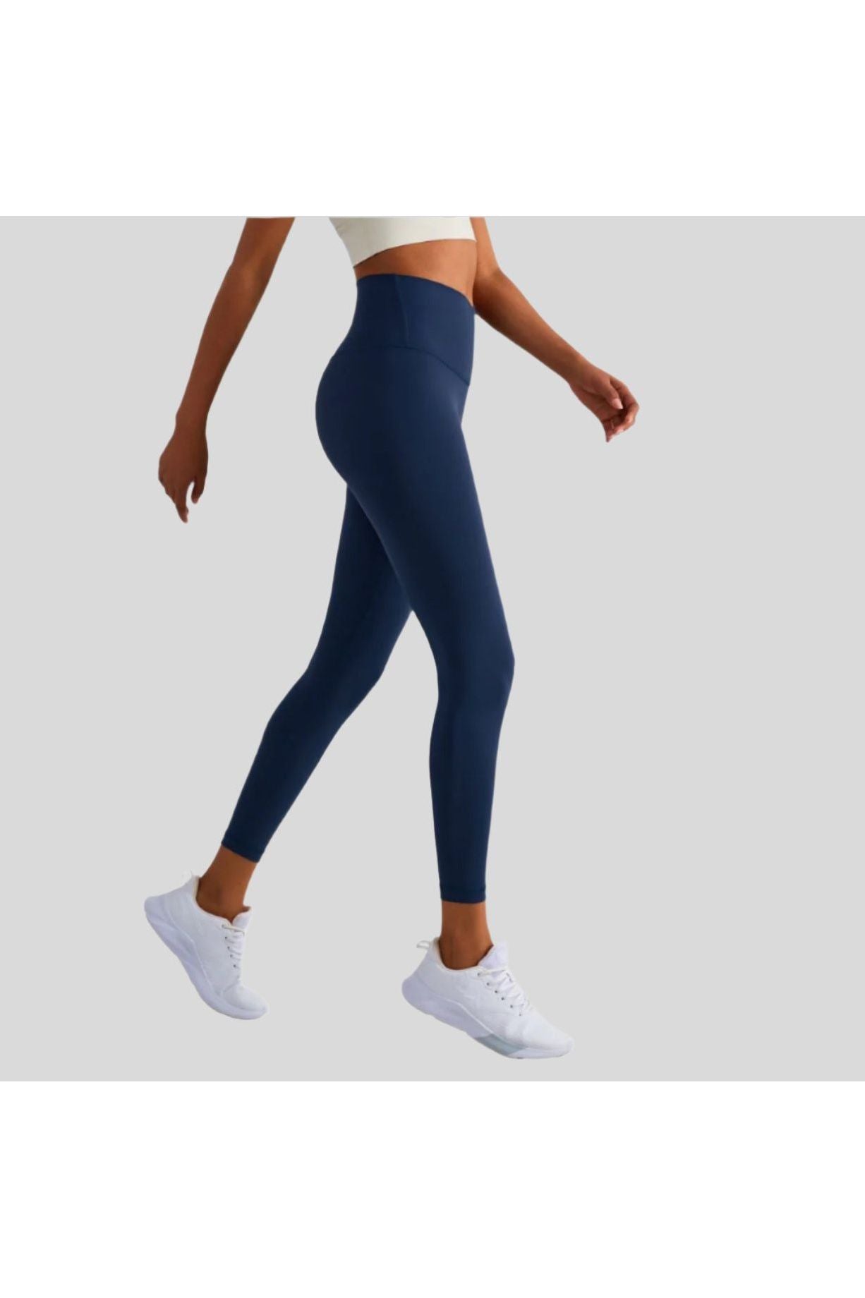 Naomi Cross Over Leggings - Navy - Emoni Fit