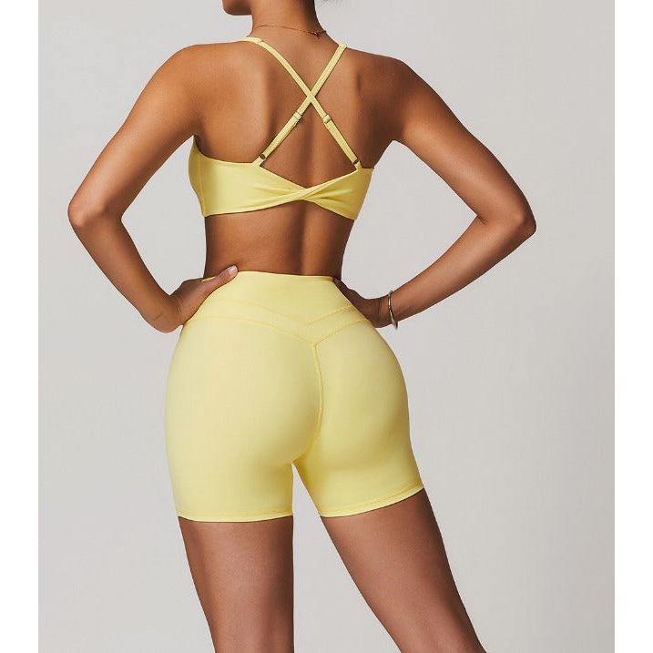 Emoni Endurance Sports Bra - Lemon Drop - Emoni Fit