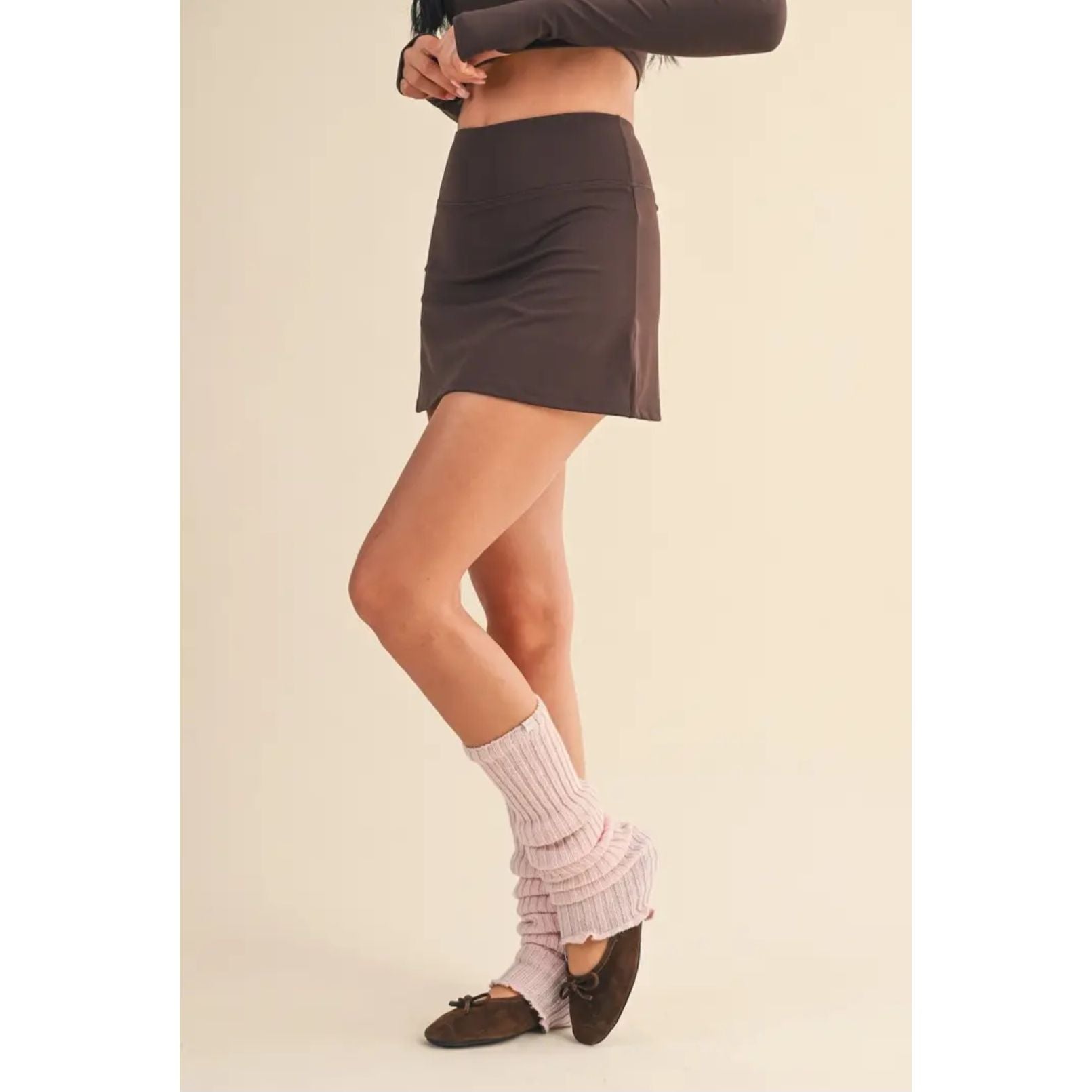 Espresso Court Skort - Emoni Fit