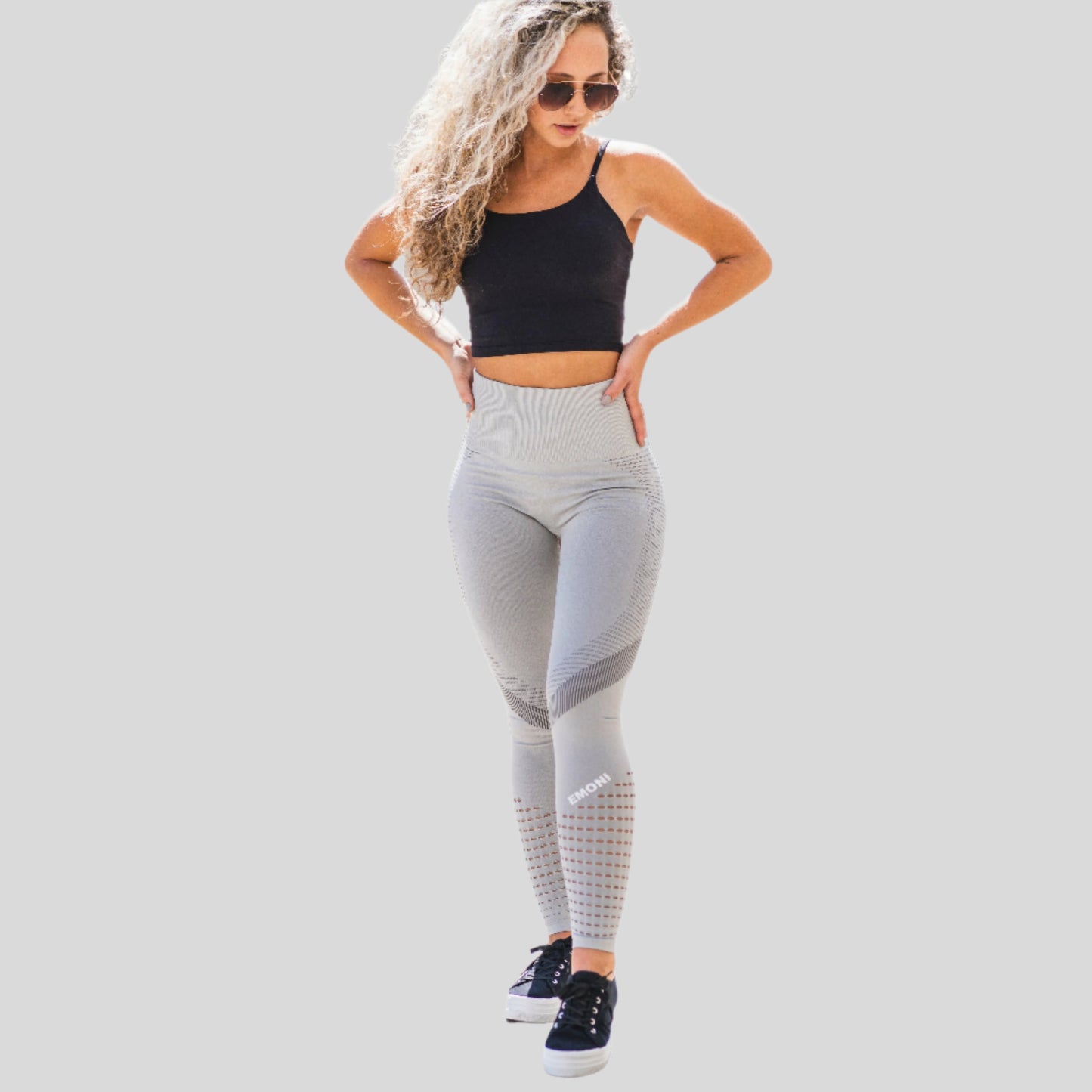 The Aces Leggings- Gray - Emoni Fit