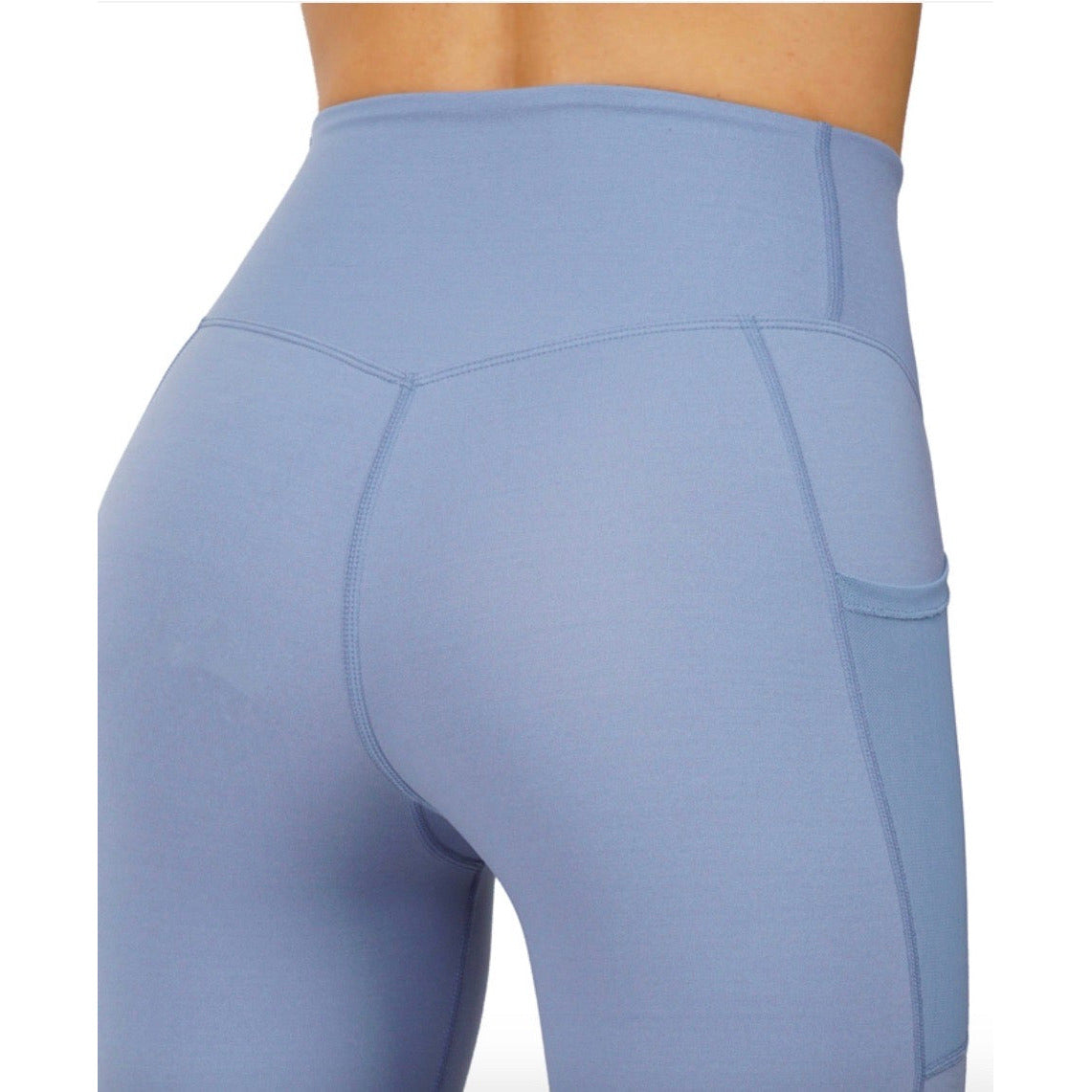 Active Lycra Long Leggings - Blue - Emoni Fit