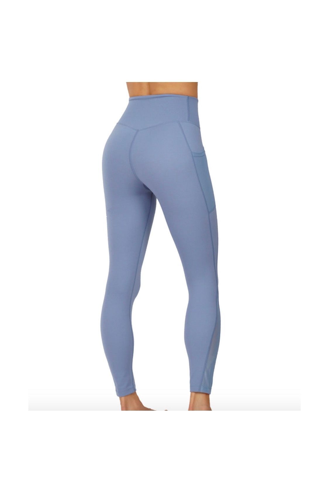 Active Lycra Long Leggings - Blue - Emoni Fit