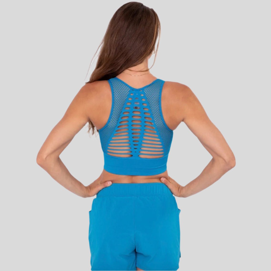 The Beatrice Sports Bra - Sky Blue - Emoni Fit