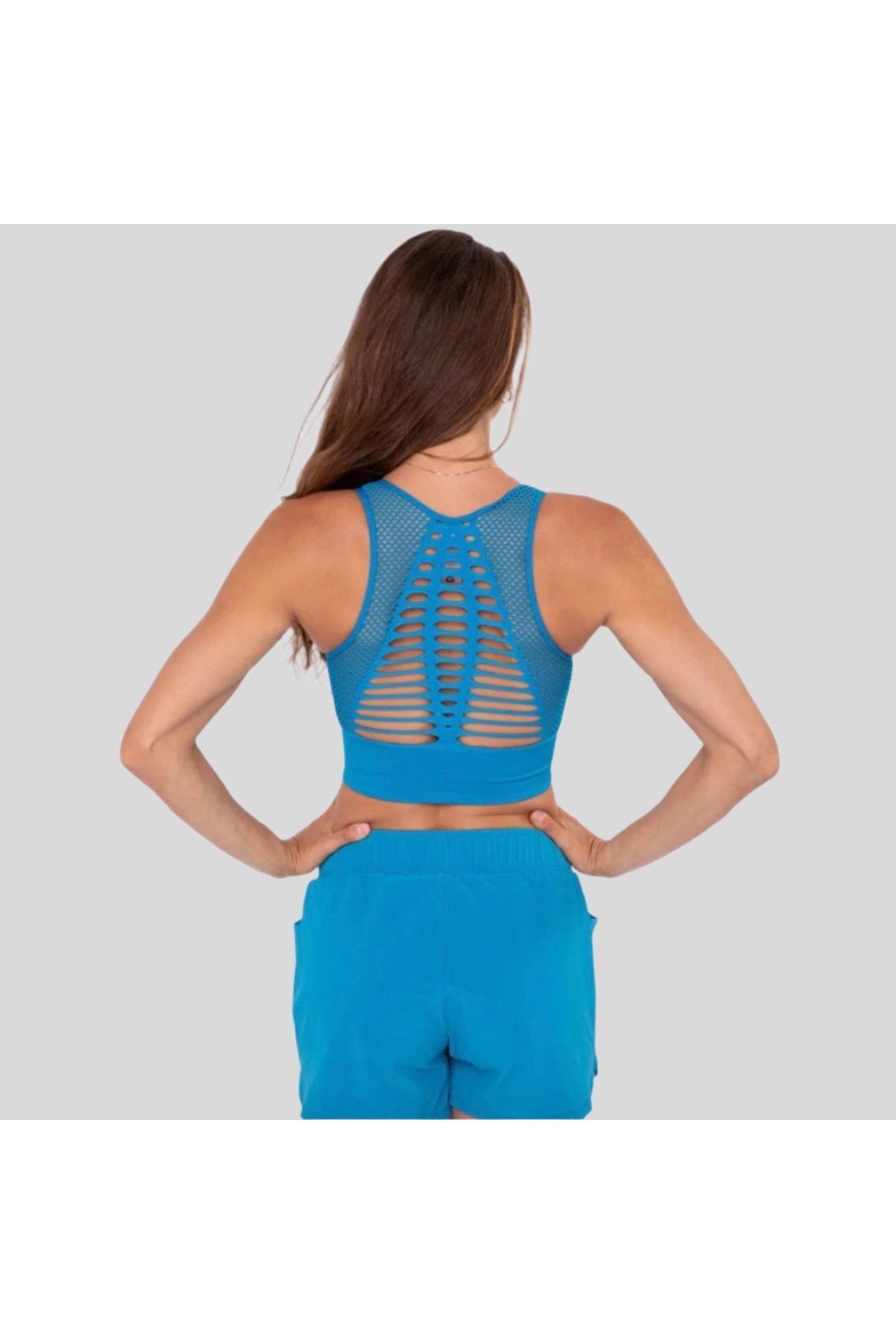 The Beatrice Sports Bra - Sky Blue - Emoni Fit