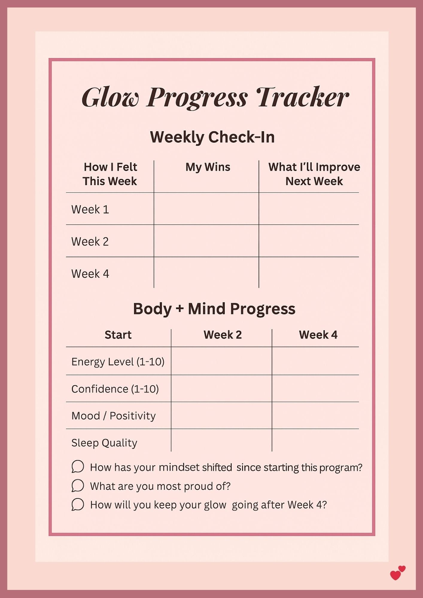 4 - Week Tone & Glow Guide