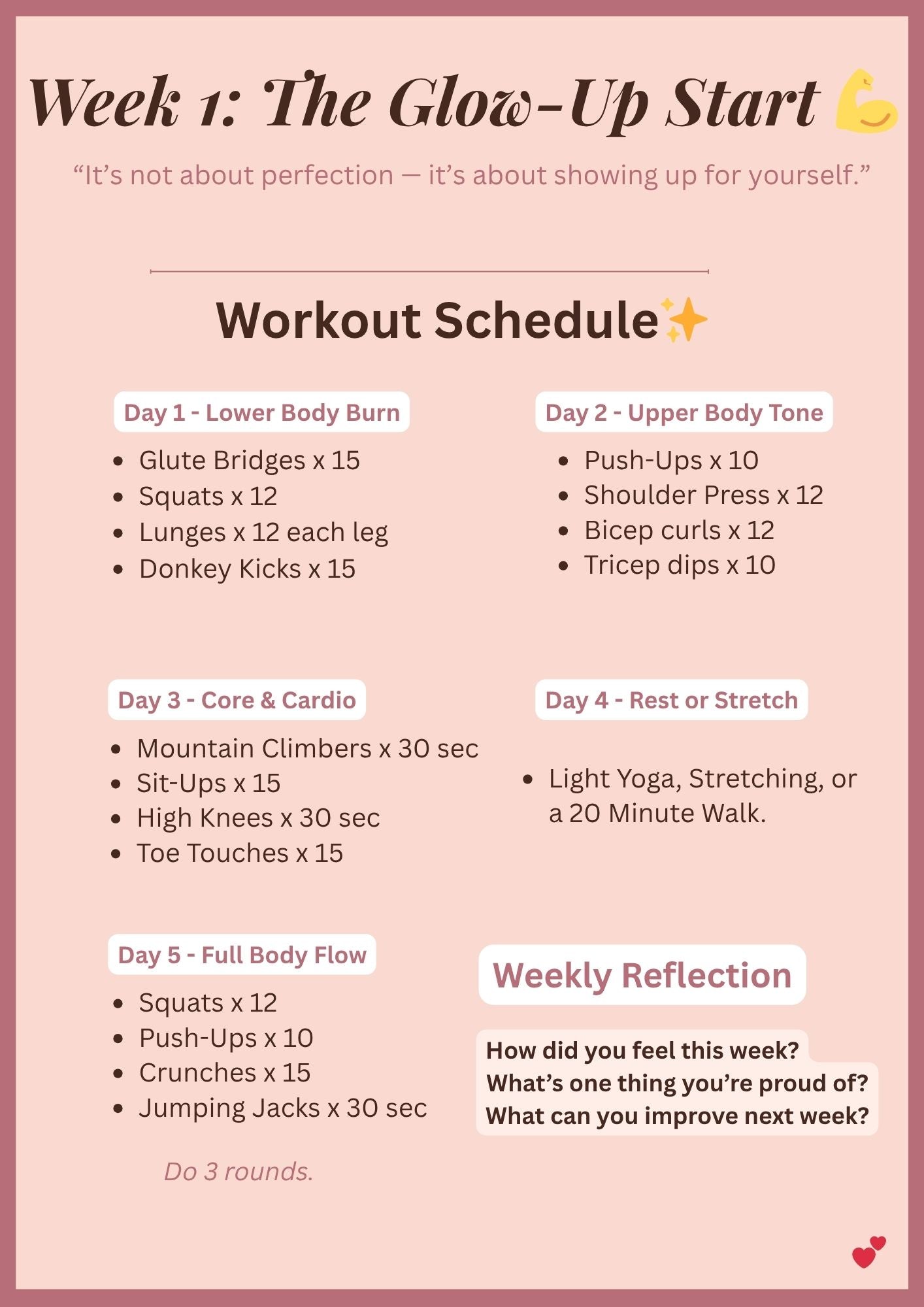 4 - Week Tone & Glow Guide