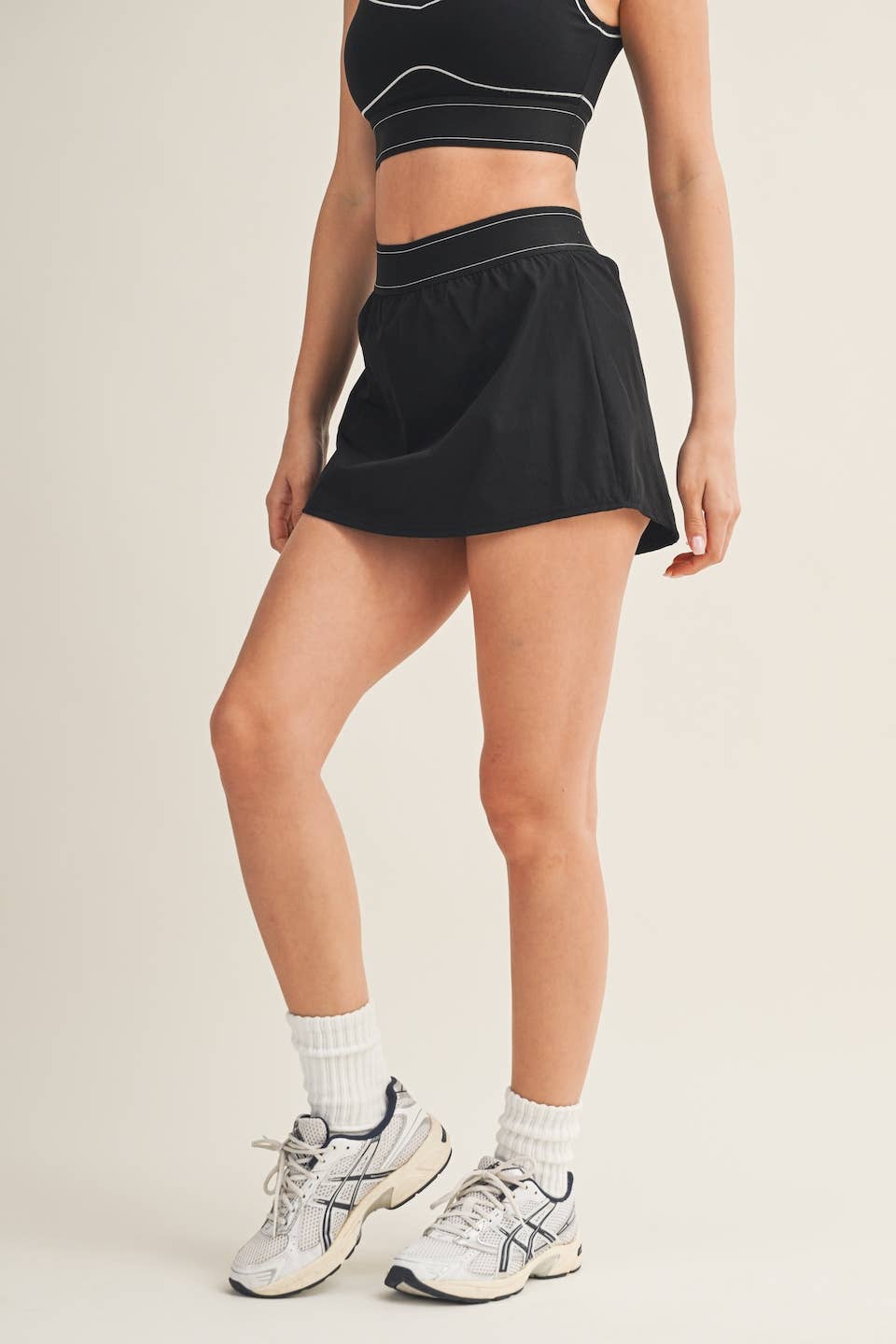 Emoni Contour Skort - Black