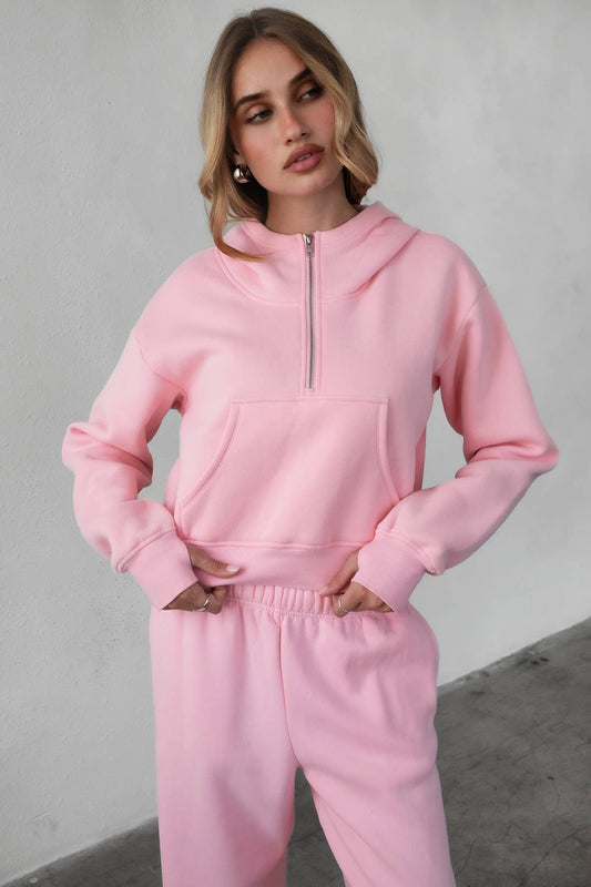 The Romee Hoodie - Blush - Emoni Fit