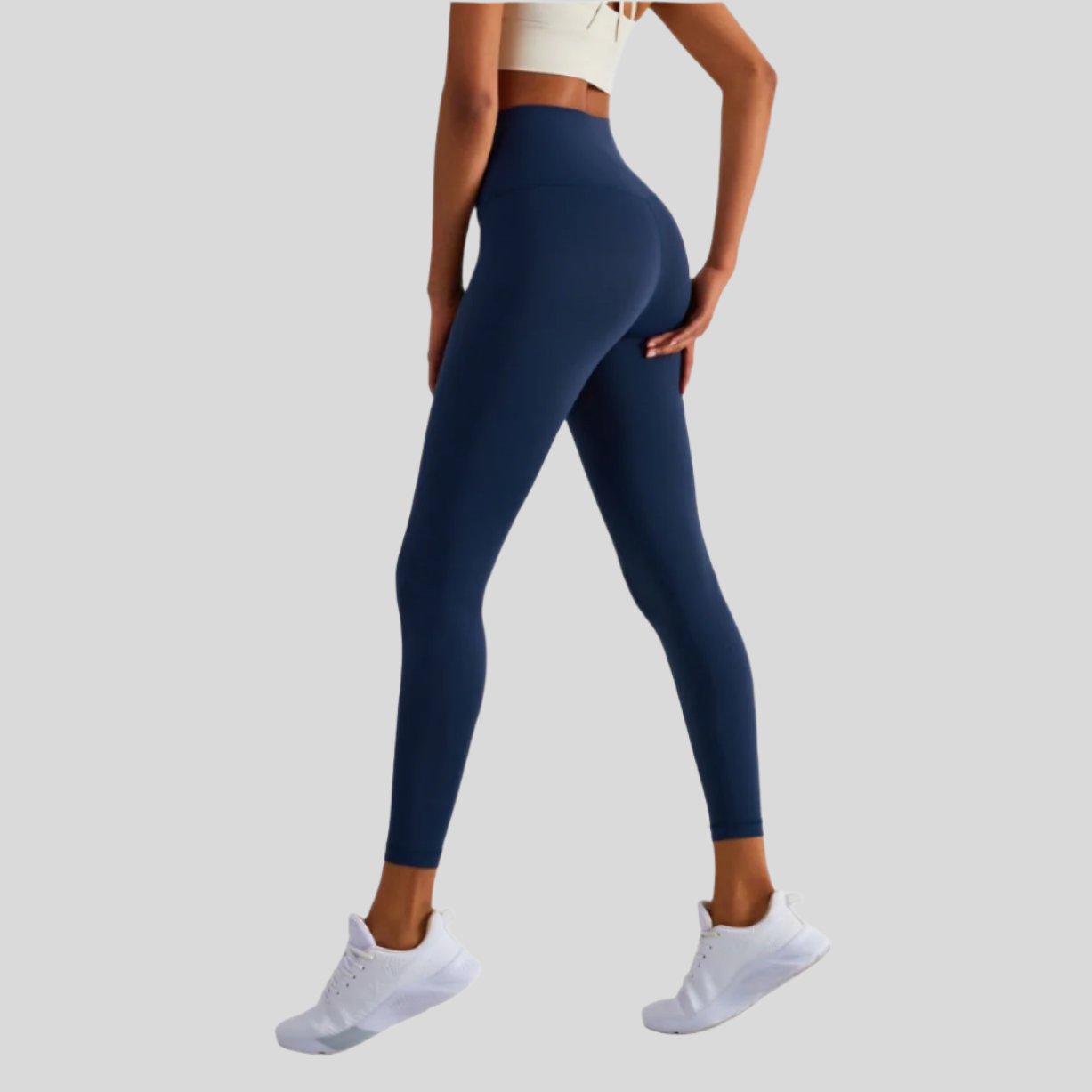 Naomi Cross Over Leggings - Navy - Emoni Fit