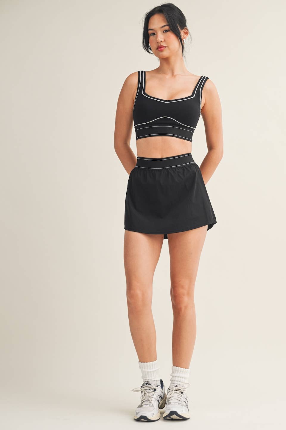 Emoni Contour Skort - Black
