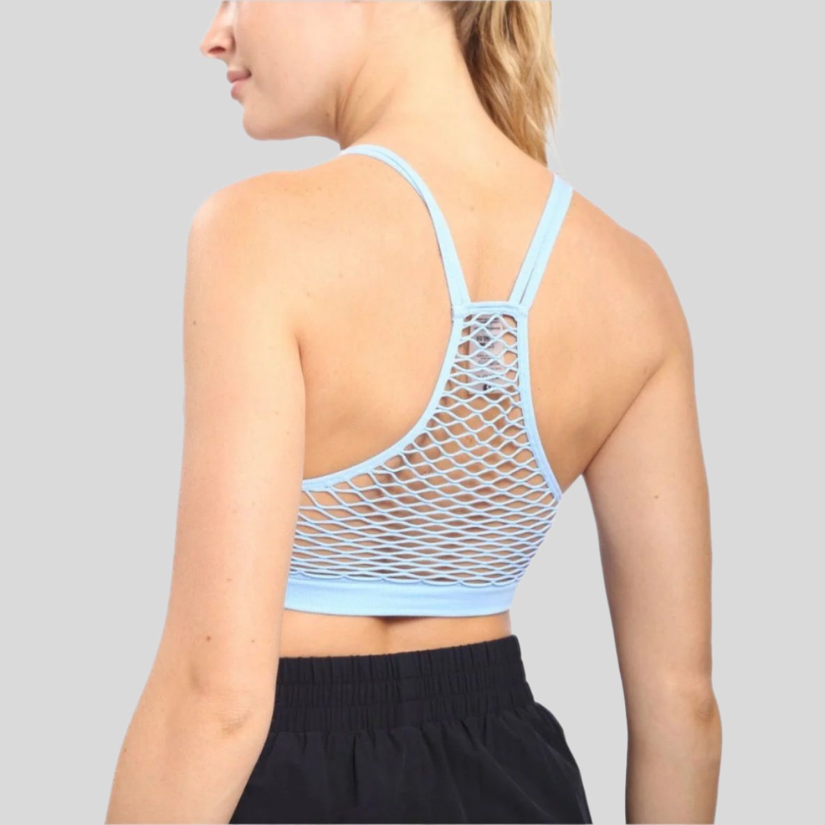 Minimal Sports Bra- Sky blue - Emoni Fit