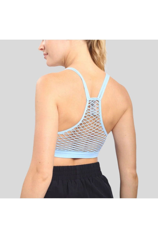 Minimal Sports Bra- Sky blue - Emoni Fit