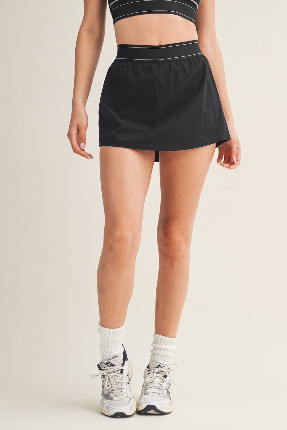 Emoni Contour Skort - Black