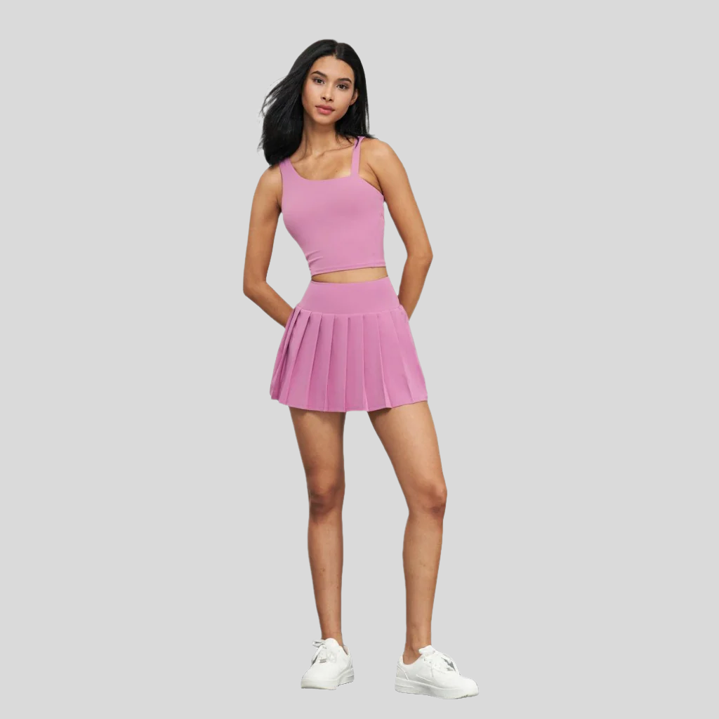 Serena Classic Pleated Tennis Skirt - Emoni Fit