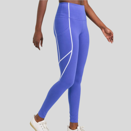 Splice Highwaist Leggings With Contrast - Emoni Fit