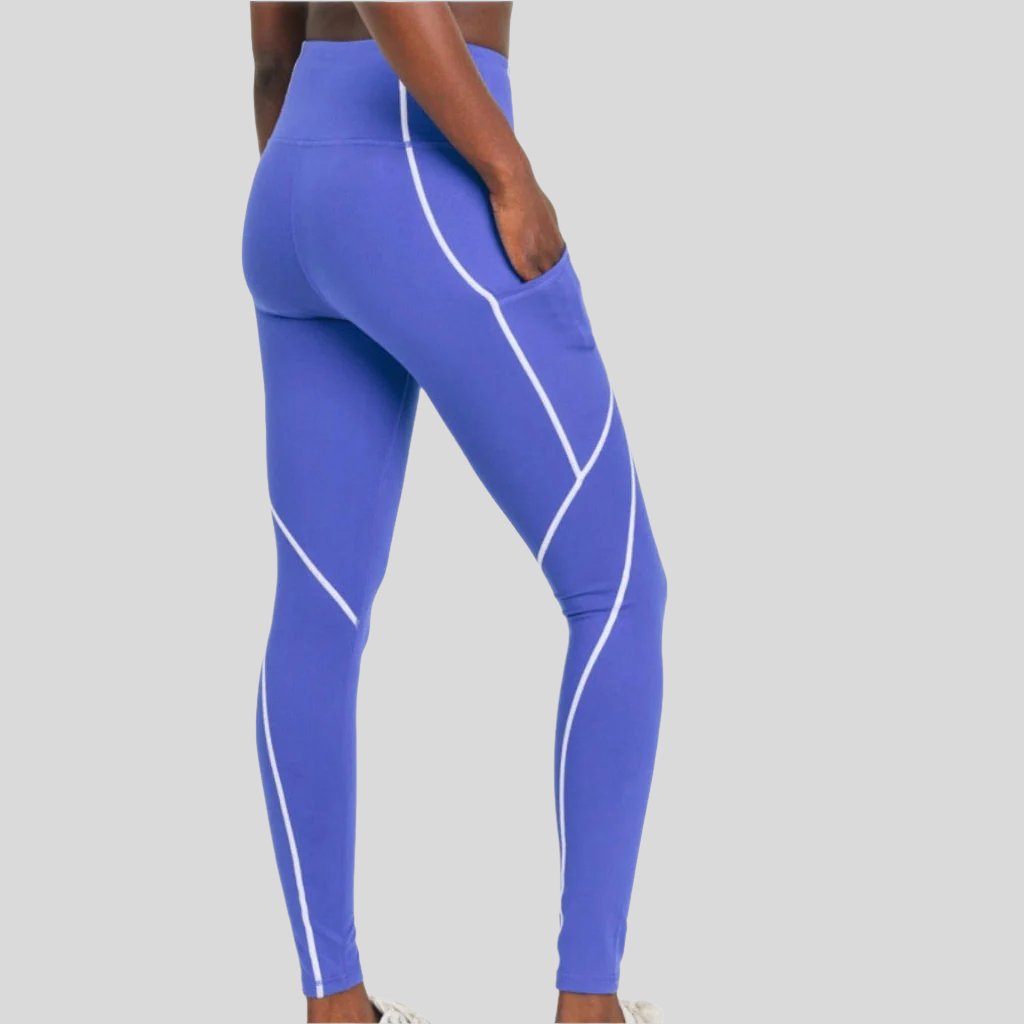 Splice Highwaist Leggings With Contrast - Emoni Fit