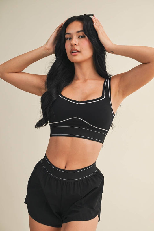 Emoni Contour Sports Bra - Black