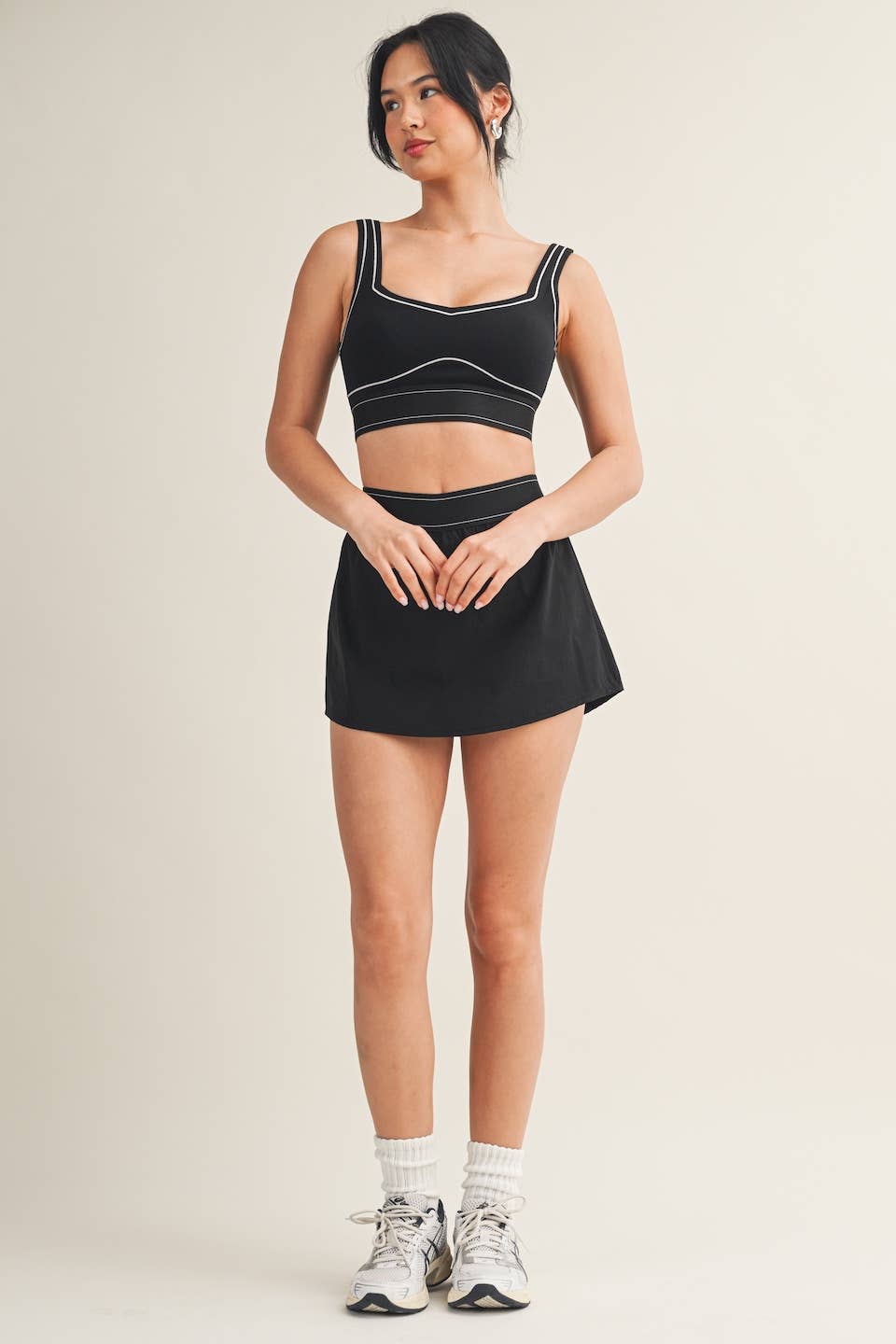 Emoni Contour Skort - Black