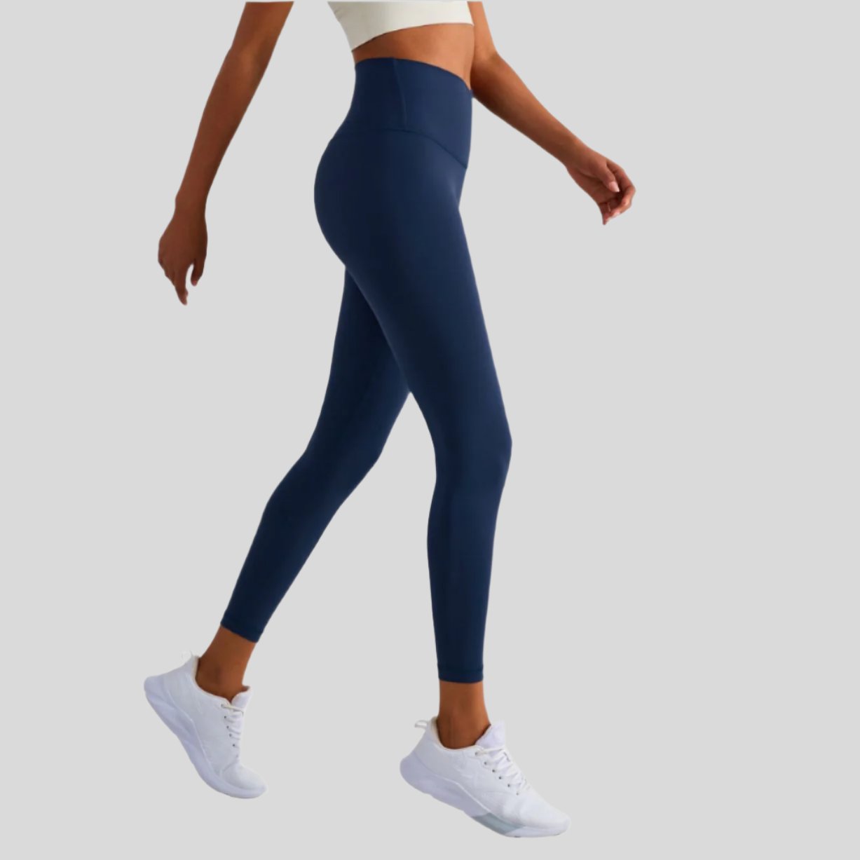 Naomi Cross Over Leggings - Navy - Emoni Fit