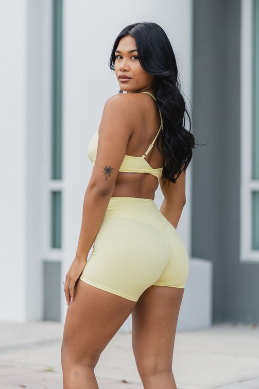 Emoni Endurance Shorts - Lemon Drop