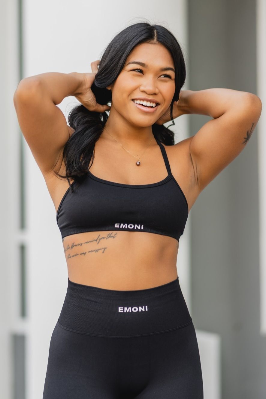 Eden Sports Bra - Midnight Black