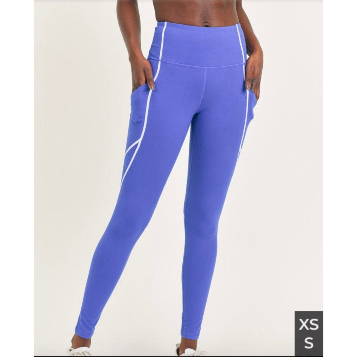 Splice Highwaist Leggings With Contrast - Emoni Fit