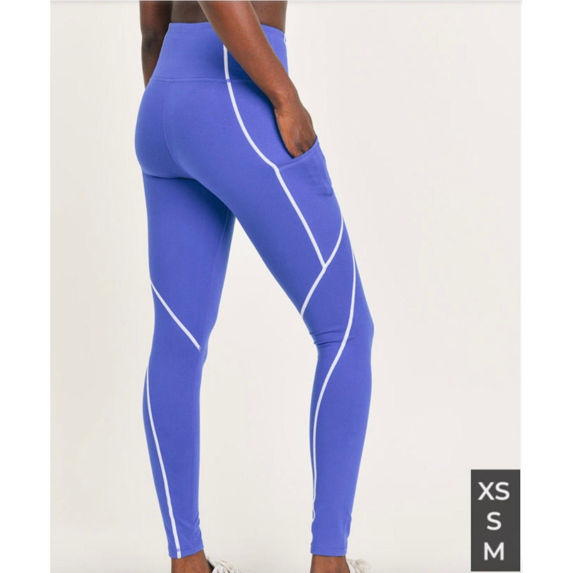 Splice Highwaist Leggings With Contrast - Emoni Fit