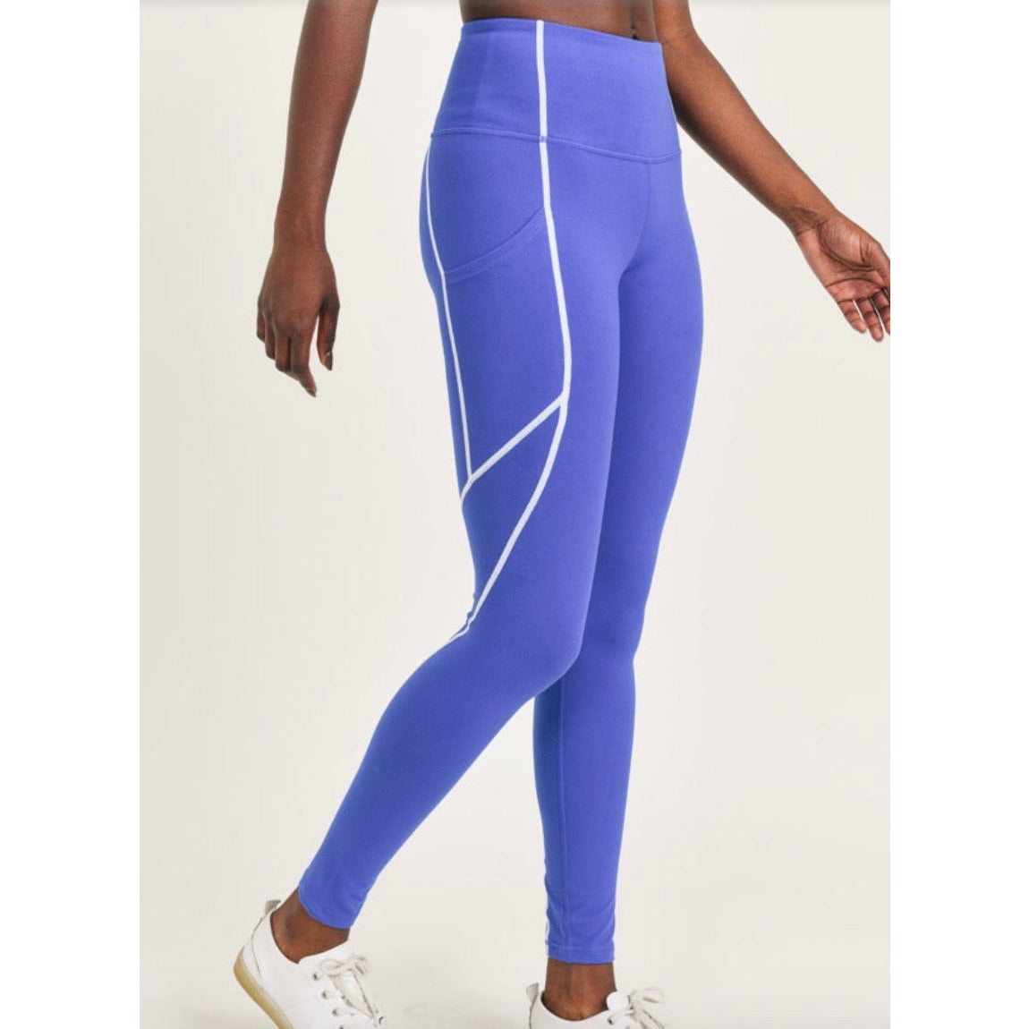 Splice Highwaist Leggings With Contrast - Emoni Fit