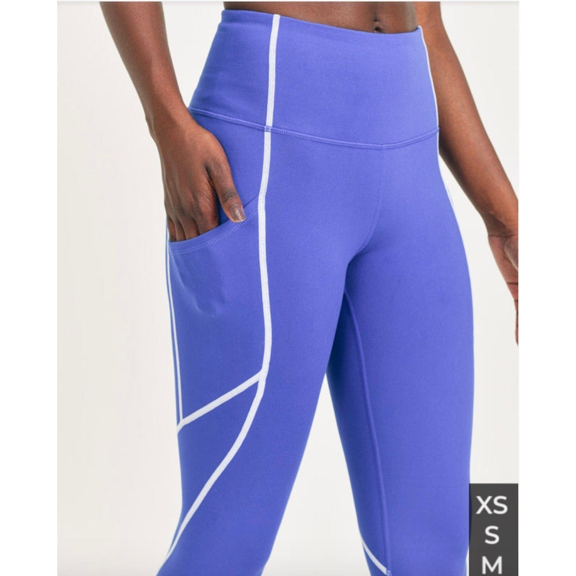 Splice Highwaist Leggings With Contrast - Emoni Fit