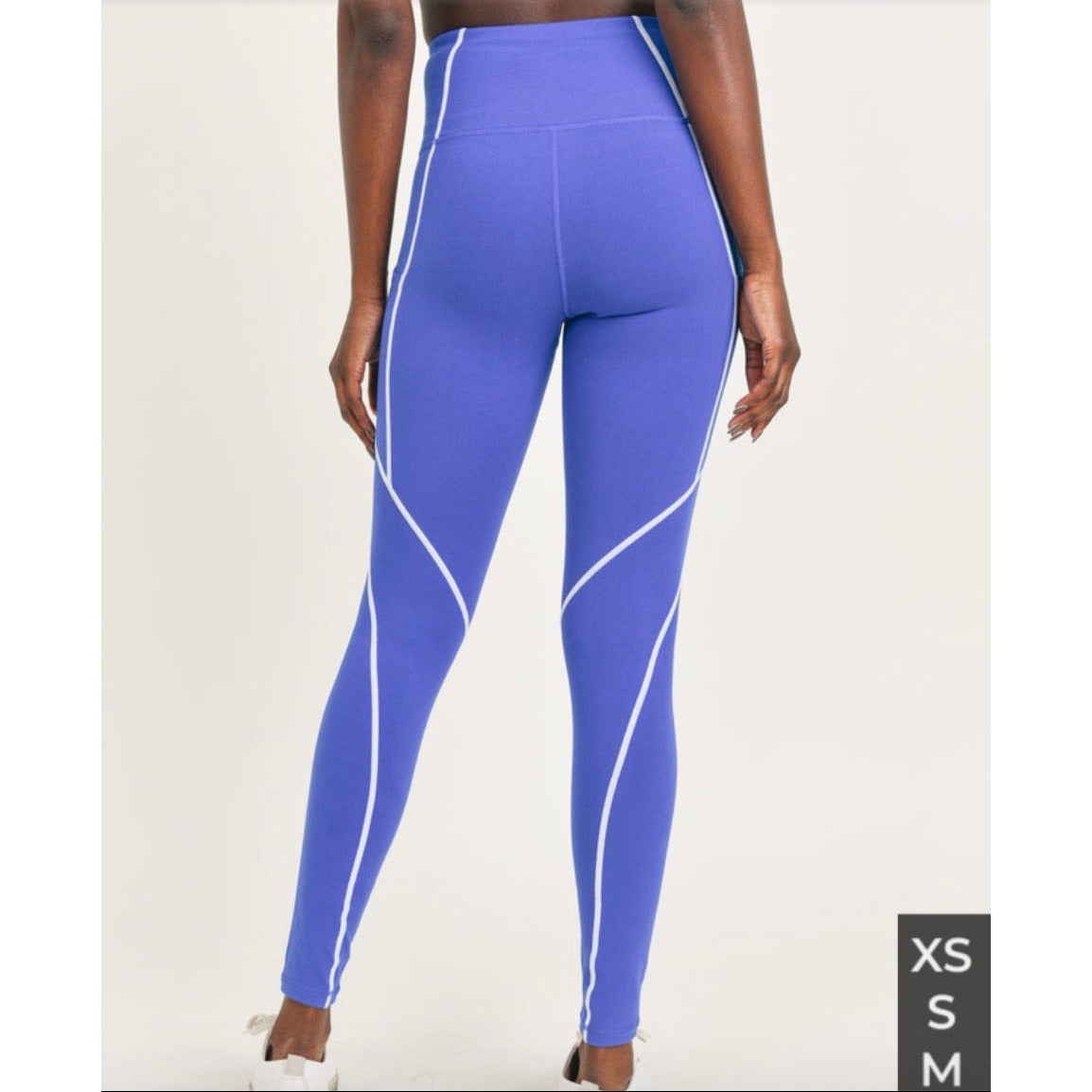 Splice Highwaist Leggings With Contrast - Emoni Fit