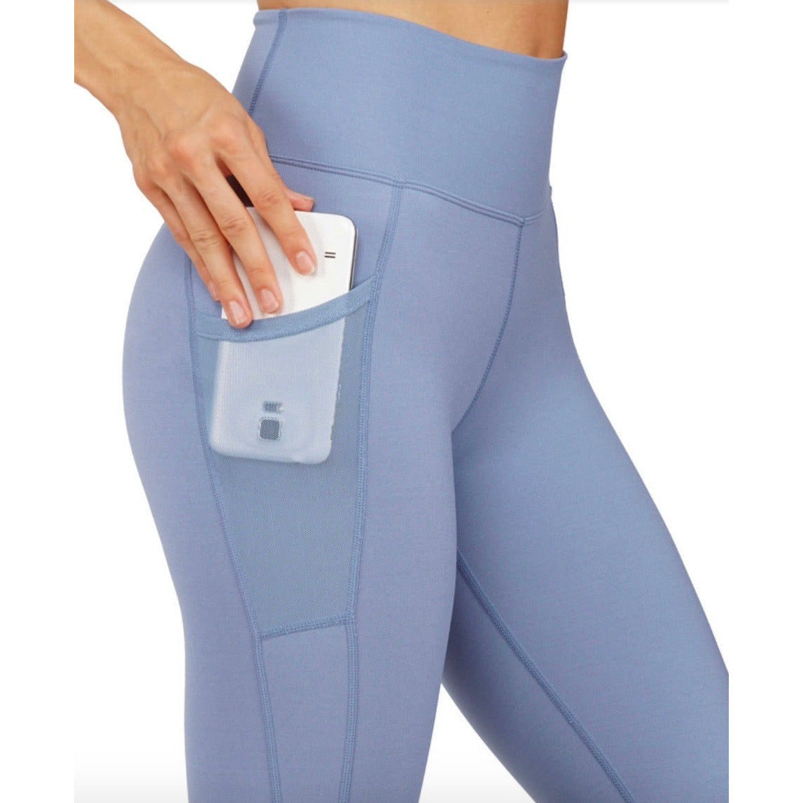 Active Lycra Long Leggings - Blue - Emoni Fit