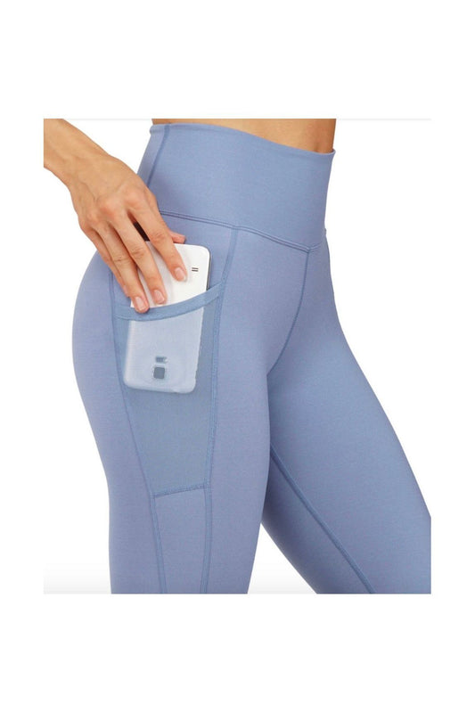 Active Lycra Long Leggings - Blue - Emoni Fit