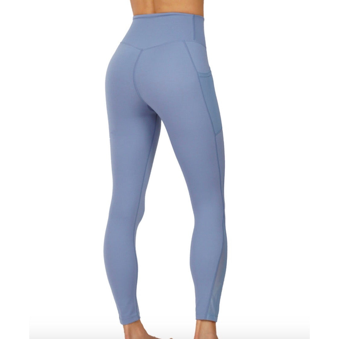 Active Lycra Long Leggings - Blue - Emoni Fit